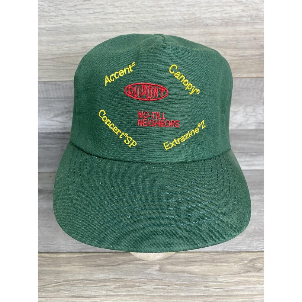 Vintage DuPont No-Till Neighbors Hat Cap Snap Back Green‎ One Size Mens 90s